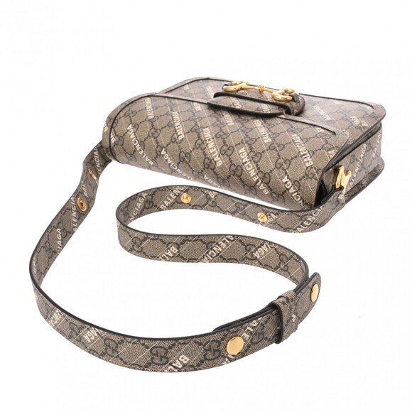Gucci Horsebit BALENCIAGA Gray Shoulder Bag - Picture 3 of 9